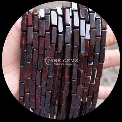 Unakite natural Malaquita Rectángulo Forma Cuadrada Cajas de perlas de piedra preciosa para joyería DIY