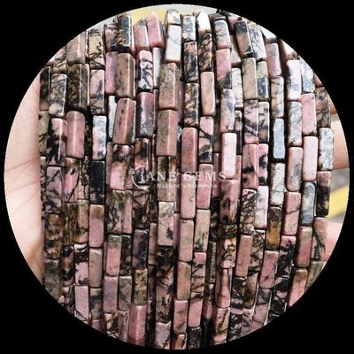 Unakite natural Malaquita Rectángulo Forma Cuadrada Cajas de perlas de piedra preciosa para joyería DIY