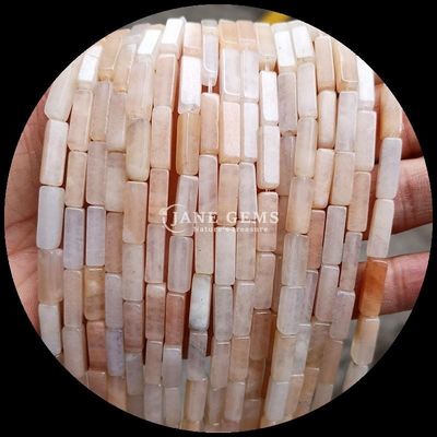 Forma rectangular Cuadrada Piedra preciosa de cuentas hebras amarillo natural jade rosa aventurino