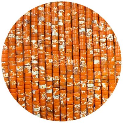 Perlas al por mayor pulidas Azul Sodalita Naranja Piedra imperial para joyería o artesanía