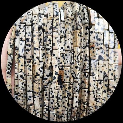 Perlas de piedras preciosas naturales de forma rectangular Limón Jade Howlite hebras sueltas para bricolaje