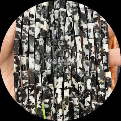 Rectángulo cebra jaspe lapislázuli perlas de piedra preciosa hilos sueltos para la fabricación de joyas