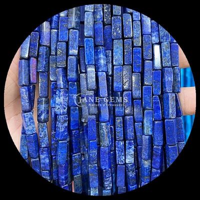 Rectángulo cebra jaspe lapislázuli perlas de piedra preciosa hilos sueltos para la fabricación de joyas