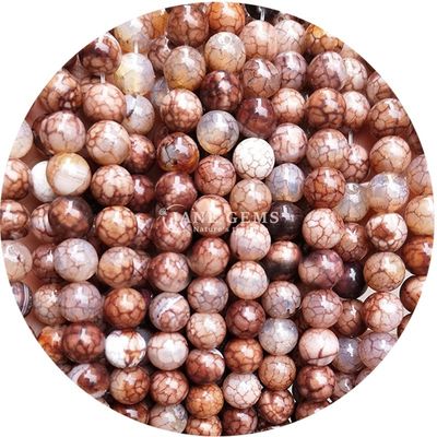 Lustrado liso redondo de forma suelta de las cuentas de hilos diferentes ágata de hielo para la fabricación de joyas