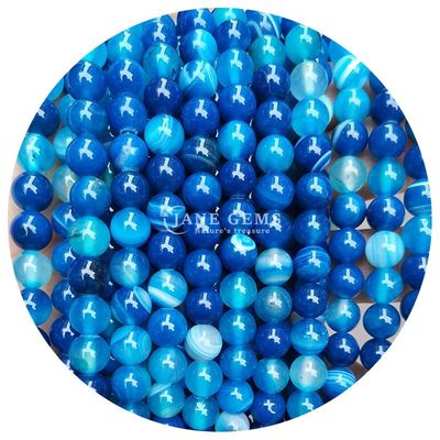 Perlas de ágata de forma redonda pulidas y lisas para joyería y artesanía