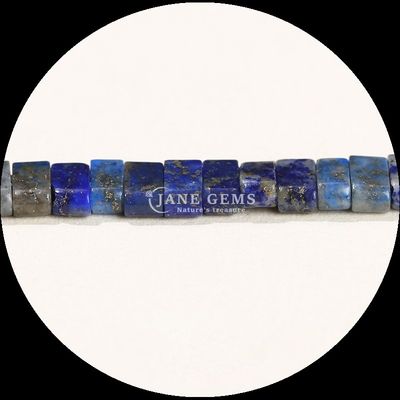 Piedra preciosa natural de acabado pulido cubo de cuentas de Amazonita imagen de jaspe hilos de cuentas sueltas para la fabricación de joyas