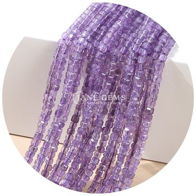 Artesanía de cristal y joyería de bricolaje Fabricación de gemas Perlas granate amatista Perlas sueltas