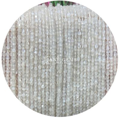 Perlas de gemas personalizadas Piedra de luna blanca Prehnita Púrpura Jade Perlas sueltas