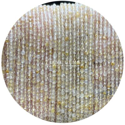 Perlas de gemas personalizadas Piedra de luna blanca Prehnita Púrpura Jade Perlas sueltas