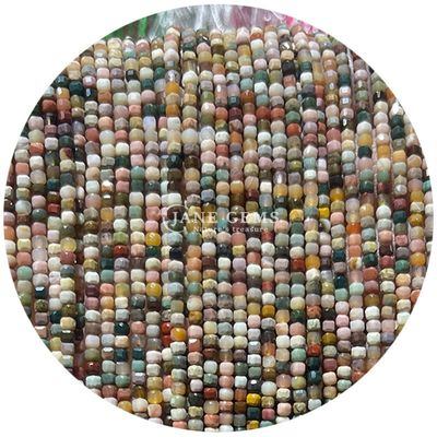 Perlas de gemas personalizadas Piedra de luna blanca Prehnita Púrpura Jade Perlas sueltas