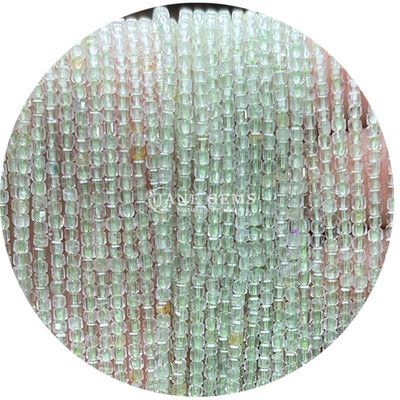 Perlas de gemas personalizadas Piedra de luna blanca Prehnita Púrpura Jade Perlas sueltas