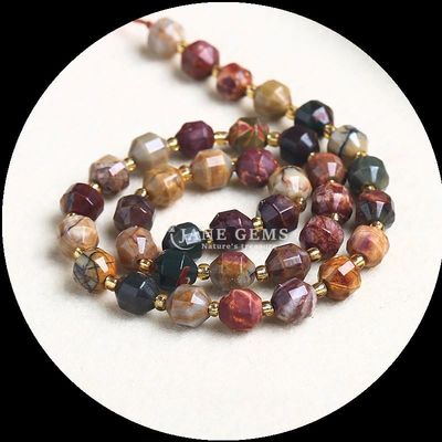 Perlas pulidas de piedras preciosas naturales con facetas sueltas de rombo para la fabricación de joyas
