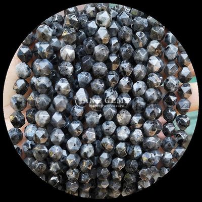 Piedra preciosa facetada forma de diamante natural rodonita amazonita cuentas de hebras sueltas