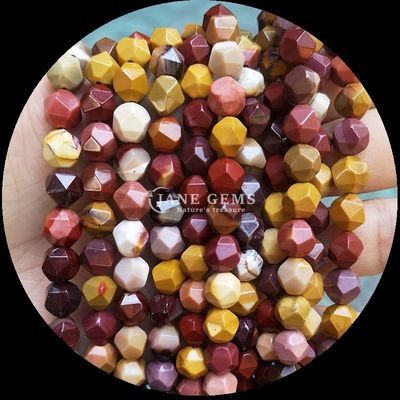 Perlas con facetas de diamantes multicolores y hebras de piedra arenisca azul para la fabricación de joyas DIY
