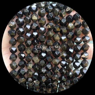 Perlas con facetas de diamantes multicolores y hebras de piedra arenisca azul para la fabricación de joyas DIY