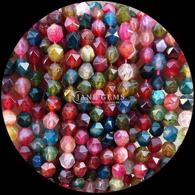 Perlas de piedra preciosa Diamantes de colores variados deslumbrantes Joyería DIY 6mm 8mm 10mm Turmalina Ojo de tigre azul hebras sueltas