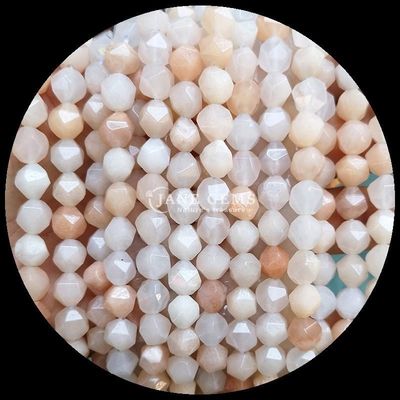 Perlas de gemas con facetas de diamantes naturales sueltas Morganita rosa aventurina hebras sueltas para la fabricación de joyas