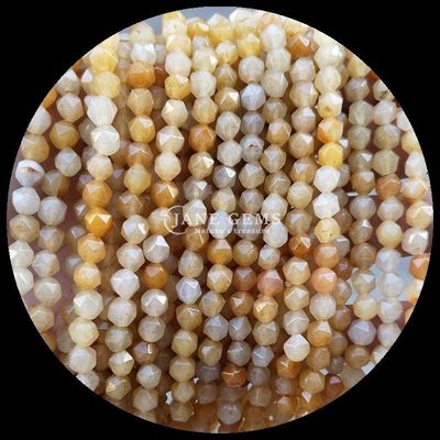 Perlas de gemas con facetas de diamantes naturales sueltas Morganita rosa aventurina hebras sueltas para la fabricación de joyas