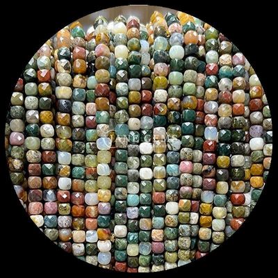 Variedad de cubo de forma natural de piedras preciosas cuentas de fluorito morganita hilos sueltos cuentas para la fabricación de joyas