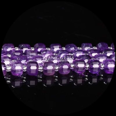 Perlas de piedras preciosas naturales de varios colores Cubo Cuadrado Ametista Filamentos sueltos Perlas para joyería DIY