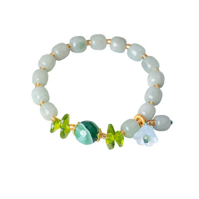 Brazalete con cuentas de Jade Natural Salud Belleza y Armonía Jane Gems Para Regalo Joyas hechas a mano