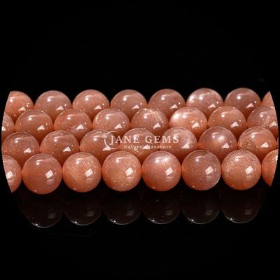 Variedad Varias formas redondas Plata Obsidiana Piedra solar Natural Perlas de piedra pulida