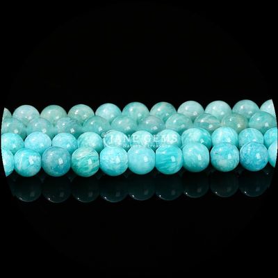 Formas redondas variadas de cuentas de piedras preciosas naturales labradorita amazonita hilos sueltos para diseños de joyas de bricolaje