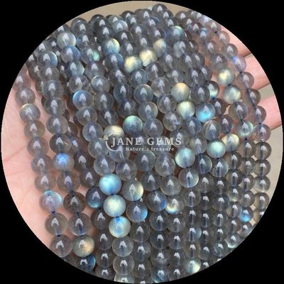 Formas redondas variadas de cuentas de piedras preciosas naturales labradorita amazonita hilos sueltos para diseños de joyas de bricolaje