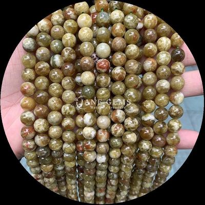 Perlas de piedra preciosa redonda pulida de bricolaje lapislázuli malaquita turmalina hebras sueltas para la fabricación de joyas