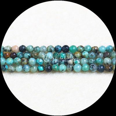 Natural de varios colores redondo de piedra preciosa cuentas africanas de color verde turquesa punto para pulseras collares pendientes joyería bricolaje