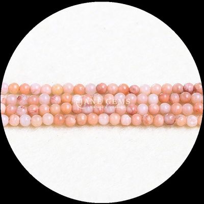 Perlas de piedras preciosas naturales de color rosa aventurino de piedra de sol con hebras sueltas de perlas