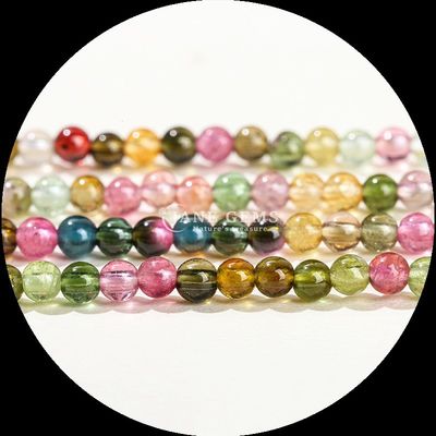 Perlas de piedras preciosas naturales de color rosa aventurino de piedra de sol con hebras sueltas de perlas