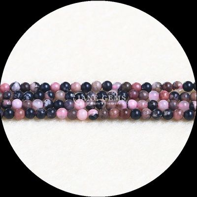 Perlas de piedras preciosas redondas naturales Ágata verde elegante Rodonita y Obsidiana de copo de nieve para hacer joyas