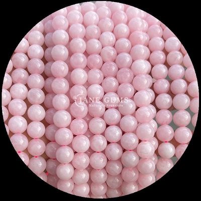 Perlas redondas en colores variados Cuarzo rosa natural Cuarzo rutilado dorado para joyería DIY