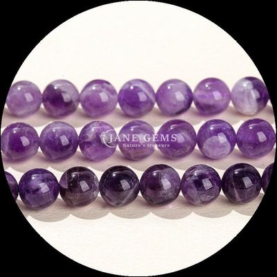 Forma redonda natural Perlas de piedra preciosa Quarzo claro Citrino Ametista hebras sueltas para joyería DIY