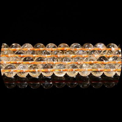 Forma redonda natural Perlas de piedra preciosa Quarzo claro Citrino Ametista hebras sueltas para joyería DIY