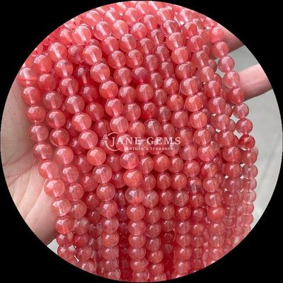 Forma redonda natural Perlas de piedra preciosa Quarzo claro Citrino Ametista hebras sueltas para joyería DIY
