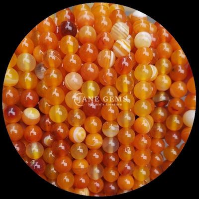 Multicolores de corte redondo de piedras preciosas cuentas amarillas azules rayadas ágata para hacer joyería DIY y brazaletes de curación