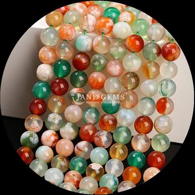 Ágata multicolor AlaShan Ágata de cerezo Perfecto para su negocio de joyería Perlas de piedra preciosa natural