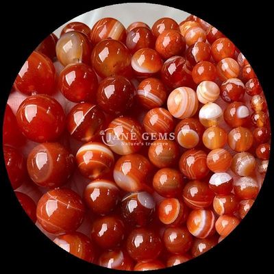 Perlas de ágata a rayas Perlas de piedra preciosa 8 mm para joyería Hacer artesanía DIY