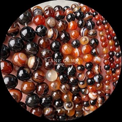 Perlas de ágata a rayas Perlas de piedra preciosa 8 mm para joyería Hacer artesanía DIY