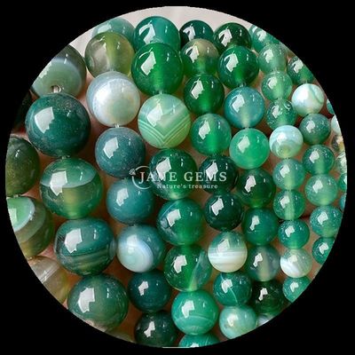 Perlas de piedra preciosa de 8 mm Varias perlas de ágata Ágata verde Carnelia marrón Ágata hebras de perlas sueltas para bricolaje
