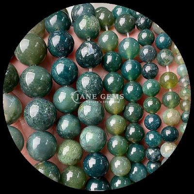 Perlas de piedra preciosa de 8 mm Varias perlas de ágata Ágata verde Carnelia marrón Ágata hebras de perlas sueltas para bricolaje