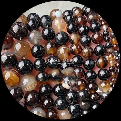 Perlas de piedra preciosa de 8 mm Varias perlas de ágata Ágata verde Carnelia marrón Ágata hebras de perlas sueltas para bricolaje