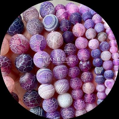 Perlas de gemas naturales de variedad DIY Joyería con perlas de ágata púrpura y amarilla