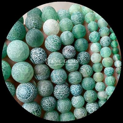 Perlas de forma redonda de piedra preciosa amarillo azul agate con condiciones meteorológicas hebras sueltas para joyería DIY
