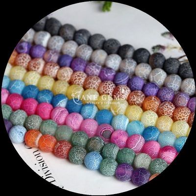 Multicolor de ágata cuentas de 8 mm tamaño de cuentas de piedra natural de corte redondo arco iris climatizado ágata hebras sueltas para regalo de bricolaje