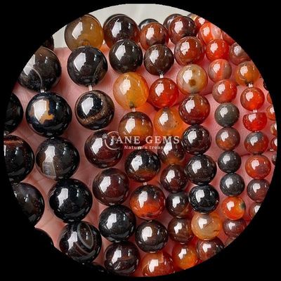 Perlas de ágata de forma redonda de piedra preciosa multicolor para aretes de joyería DIY