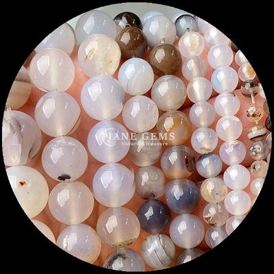 Perlas de ágata de forma redonda de piedra preciosa multicolor para aretes de joyería DIY
