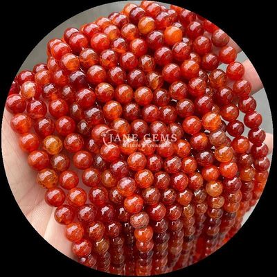 Perlas de ágata de forma redonda de piedra preciosa multicolor para aretes de joyería DIY